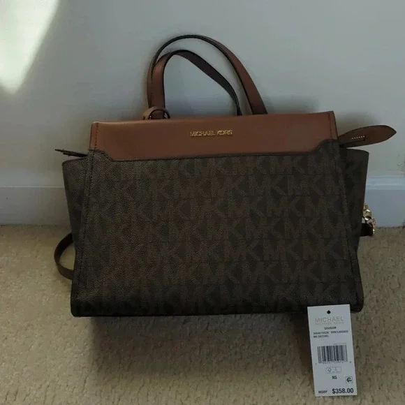 MICHAEL Michael Kors Graham Monogram Medium Satchel Bag - Picture 6 of 10